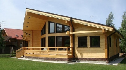 Готовый коттедж из бруса.