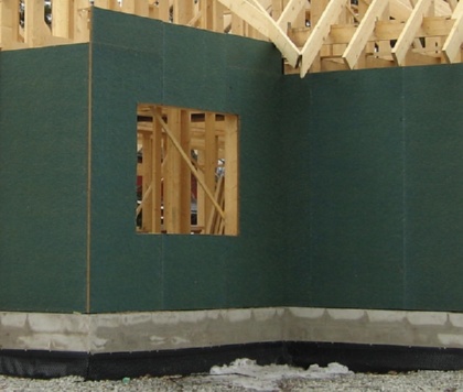 Покрытие битуменизированной плитой.