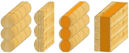 Примеры деревянных стен.