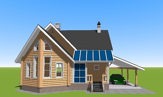 проект дома N11 оцилиндрованное бревно