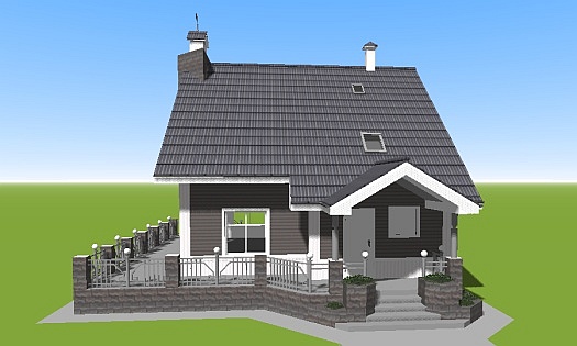 проект дома N2 клееный брус 150мм