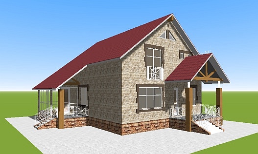 проект дома N23 еврокирпич