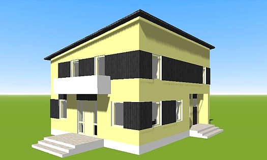 проект дома N25 газобетонный блок