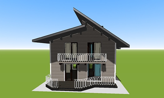 проект дома N32 пенобетонный блок