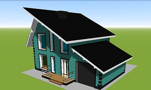 проект дома N34 пеноблок