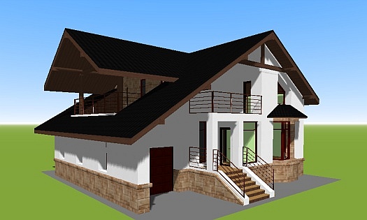 проект дома N38 кирпич керамический