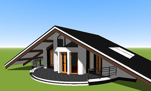 проект дома N46 деревянный каркас