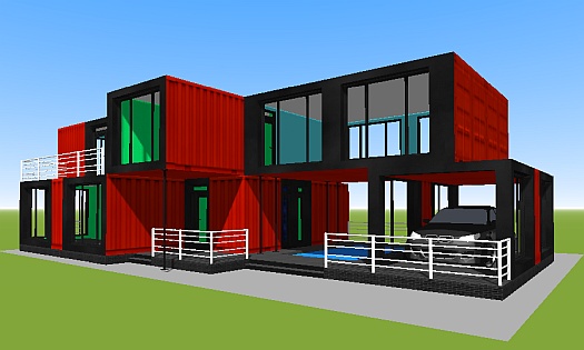 проект дома N52 морские контейнеры