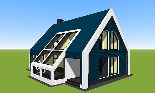 проект дома N53 деревянный каркас