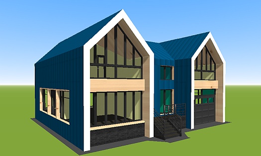 проект дома N54 клееный брус