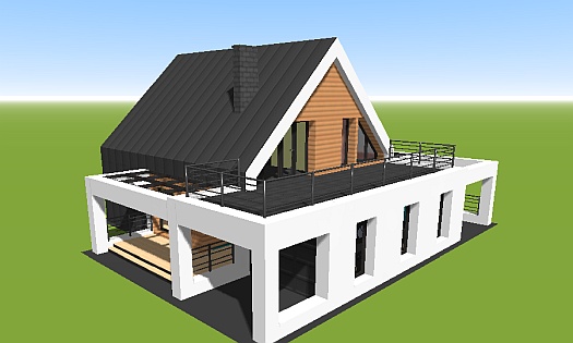 проект дома N55 деревянный каркас