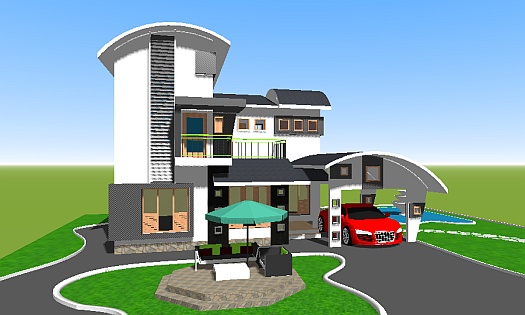 проект дома N61 монолитный теплый бетон