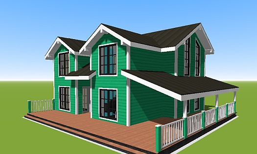 проект дома N67 профилированный массивный брус