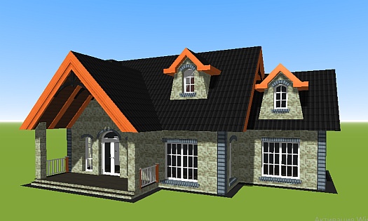 проект дома N68 камень