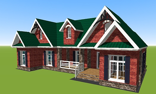 проект дома N73 кирпич