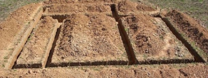 Под фундамент.