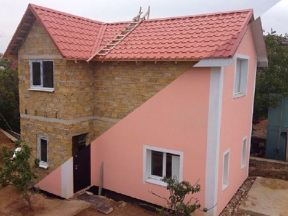 Недорогой дом из ракушняка.