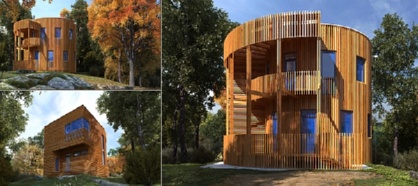 Коттедж из дерева.