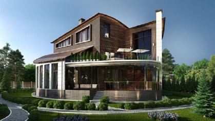 Коттедж из кирпича.