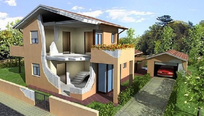 Коттедж из пенобетона.