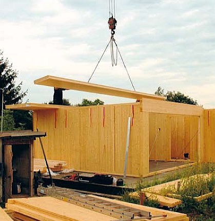 строительство дома из клееного бруса.