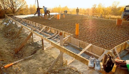 фундаментная плита под деревянный дом.