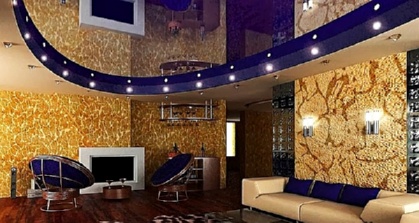 Зеркальные натяжные потолки.