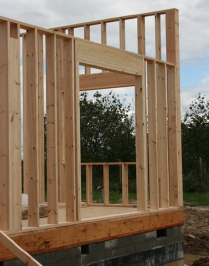 Наружные стены каркаса.